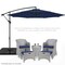 Best Choice Products 10ft Offset Hanging Outdoor Market Patio Umbrella w/ Easy Tilt Adjustment